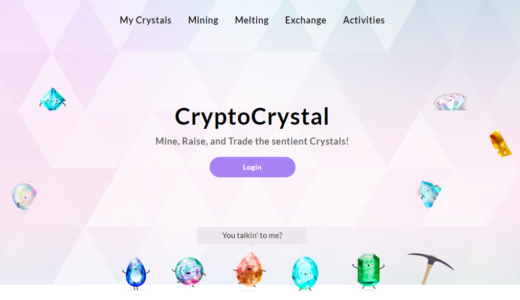 「CryptoCrystal(クリプトクリスタル)」かわいいクリスタルを収集して遊ぶコレクションDapp！